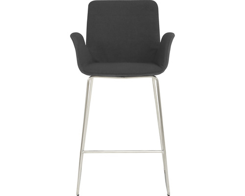Barhocker mit Stoffbezug und Metallgestell