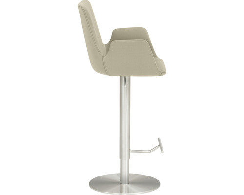 Barhocker mit Armlehnen, Höhenverstellung und Fußstütze