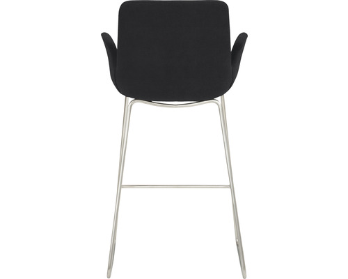 Barhocker mit Stoffbezug und Metallgestell