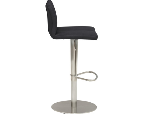 Höhenverstellbarer Barhocker mit Fußstütze und Bezug