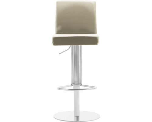 Barhocker mit Metallfuß und gepolsterter Sitzfläche