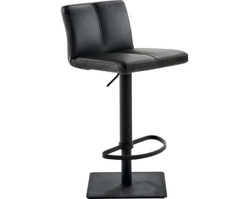 Barstuhl Mayer Sitzmöbel 1285 42 x 46 x 78 cm Stahl schwarz/schwarz 1285_03_81007 Barhocker mit Fußstütze und Kunstlederbezug