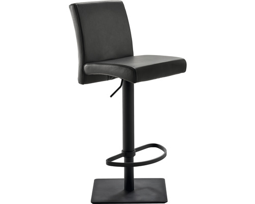 Barstuhl Mayer Sitzmöbel 1286 41 x 49 x 82 cm Stahl schwarz/schwarz 1286_03_81007 Höhenverstellbarer Barhocker mit Rückenlehne.