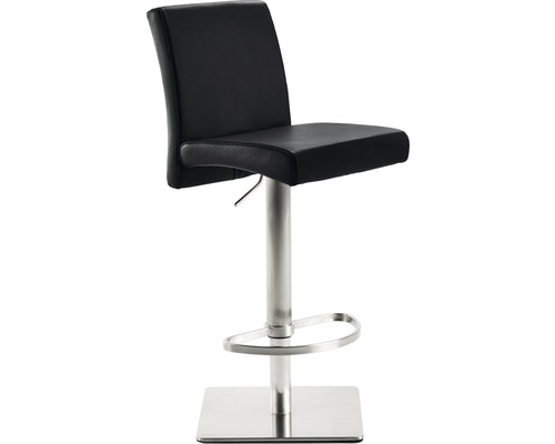Barstuhl Mayer Sitzmöbel 1286 41 x 49 x 82 cm Edelstahl chrom matt/anthrazit Barhocker mit Fußstütze und Höhenverstellung