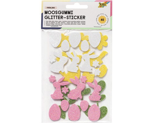 Moosgummi Glitter-Sticker FRÜHLING