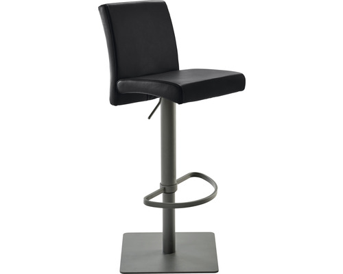 Barstuhl Mayer Sitzmöbel 1286 41 x 49 x 82 cm Stahl schwarz/anthrazit 1286_14_30487 Barhocker mit Rückenlehne, Fußstütze und höhenverstellbarer Funktion