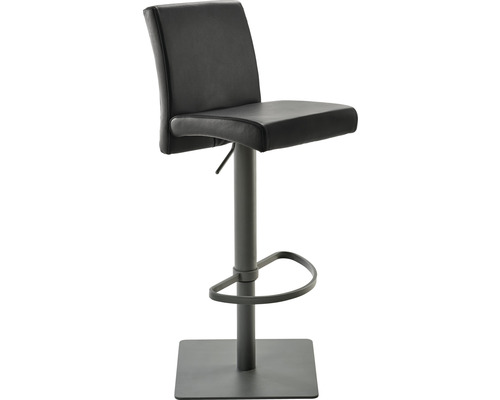 Barstuhl Mayer Sitzmöbel 1286 41 x 49 x 82 cm Stahl schwarz/schwarz 1286_14_81007 Barhocker mit Fußstütze und quadratischer Basis