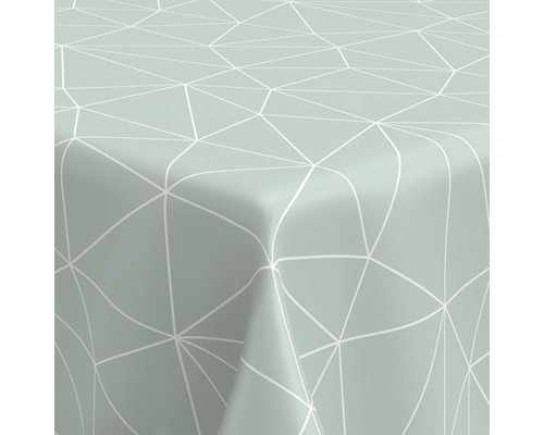 Tischdecke Veniline Polygon mint 140 cm breit (Meterware) Tischdecke mit geometrischem Muster