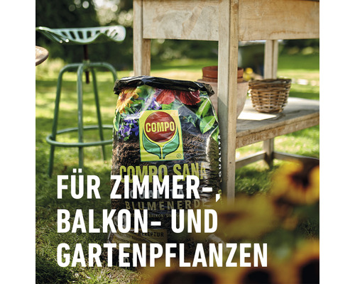 COMPO SANA Blumenerde für Zimmer-, Balkon- und Gartenpflanzen im Sack