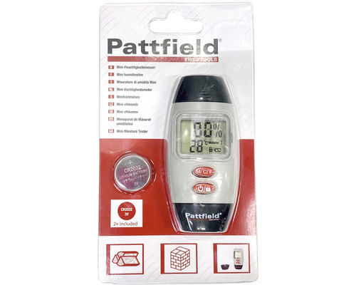 Pattfield Mini-Feuchtigkeitsmesser im Paket mit Batterie