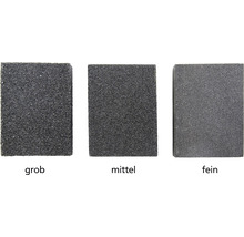 Drei Schleifpads in grob, mittel und fein