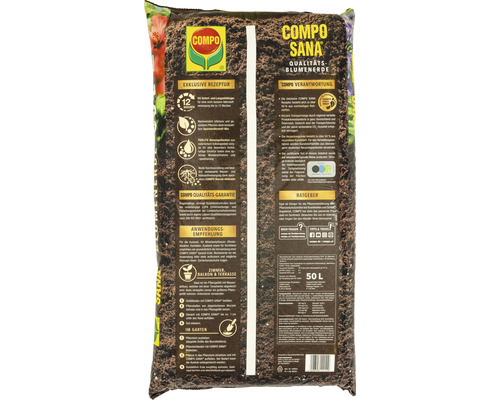 Compo Sana Qualitäts-Blumenerde im 50 Liter Sack