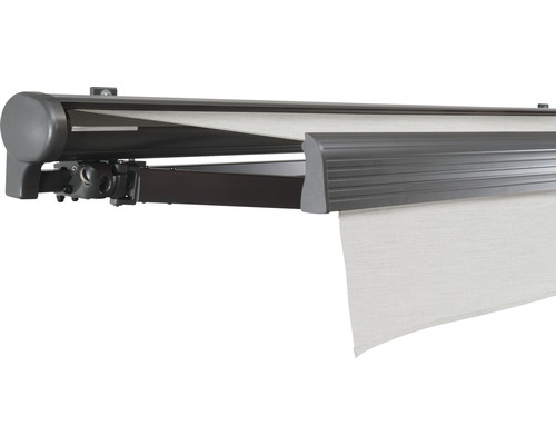 SOLUNA Halbkassettenmarkise Comfort 3,5x3 Dessin U190 Gestell DB703 dunkelgrau Antrieb links inkl.Motor, Sonnen und Windwächter,Wandschalter SOLUNA Halbkassettenmarkise Comfort 3,5x3 Dessin U190 Gestell DB703 dunkelgrau Antrieb links inkl.Motor, Sonnen und Windwächter,Wandschalter