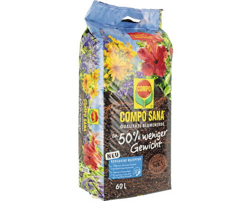 Compo Sana Qualität Blumenerde im 60 Liter Sack