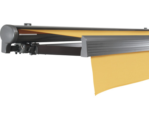 SOLUNA Halbkassettenmarkise Comfort 2,5x2 Dessin U415 Gestell DB703 dunkelgrau Antrieb links inkl.Motor, Sonnen und Windwächter,Wandschalter SOLUNA Halbkassettenmarkise Comfort 2,5x2 Dessin U415 Gestell DB703 dunkelgrau Antrieb links inkl.Motor, Sonnen und Windwächter,Wandschalter