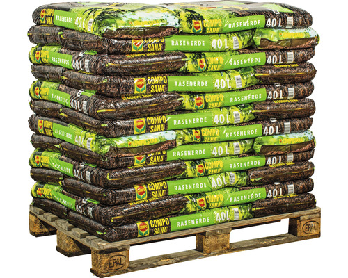 Rasenerde COMPO SANA® Rasenerde (36 Sack x 40 Liter = 1,44 m³) 1 Palette