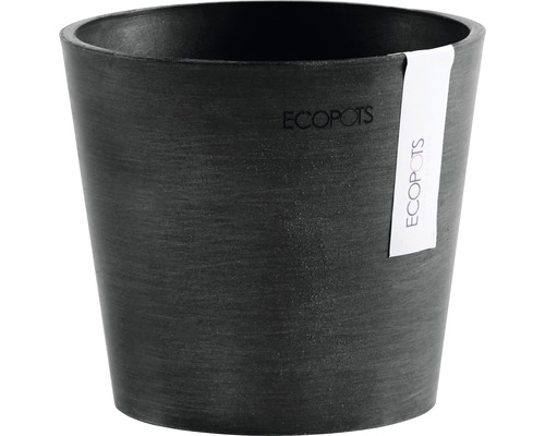 Pflanztopf Ecopots Amsterdam Mini Kunststoff Ø 13 cm H 11,4 cm dunkelgrau