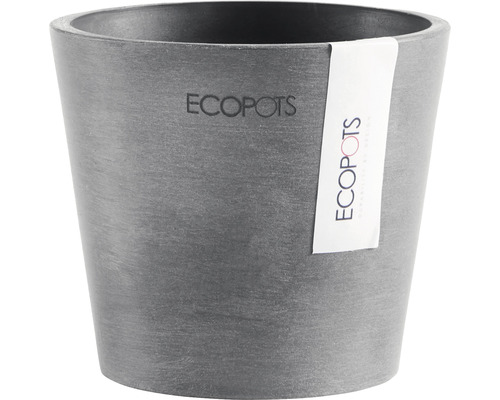 Pflanztopf Ecopots Amsterdam Mini Kunststoff Ø 10,5 cm H 9,2 cm grau Ecopots Blumentopf aus Kunststoff