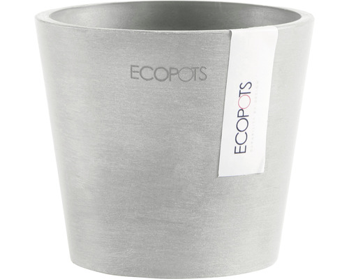 Pflanztopf Ecopots Amsterdam Mini Kunststoff Ø 10,5 cm H 9,2 cm weißgrau Blumentopf aus Kunststoff
