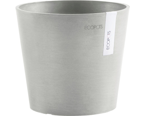 Pflanztopf Ecopots Amsterdam Mini Kunststoff Ø 17 cm H 14,9 cm weißgrau