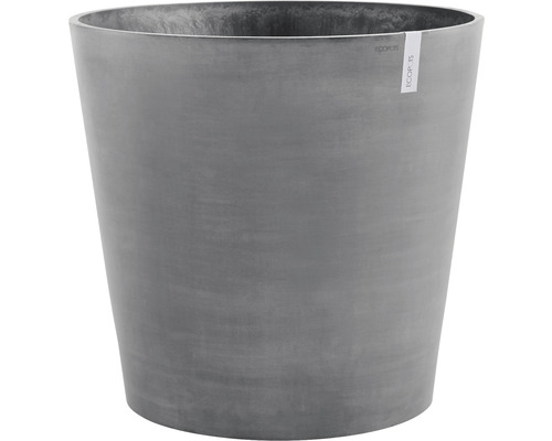Pflanztopf Ecopots Amsterdam mit Rollen Kunststoff Ø 60 cm H 56 cm grau Grauer Pflanztopf für den Innen- und Außenbereich