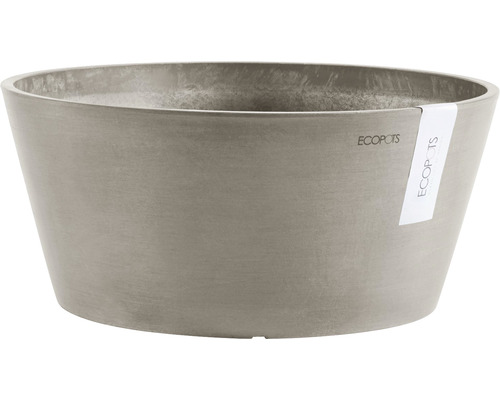 Pflanzschale Ecopots Frankfurt Kunststoff Ø 30,5 cm H 15 cm braungrau Ecopots Pflanzschale aus Kunststoff