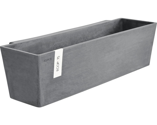 Blumenkasten Ecopots Manhatten Wall L Kunststoff 55 x 17,4 x 15 cm grau Rechteckiger Blumenkasten