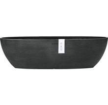 Schwarzer Pflanzkübel in ovaler Form