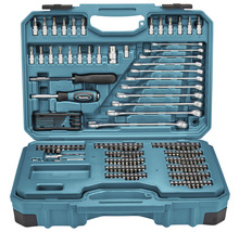Makita Werkzeugkoffer mit Schraubenschlüsseln, Schraubendrehern und Bits
