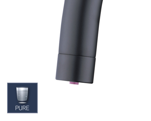 Wasserhahn Detailaufnahme mit PURE Symbol