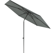 Mittelstockschirm SOLUNA Cessy Ø 300 cm dunkelgrau mit UV-Schutz 80, wasserabweisende Polyesterbespannung