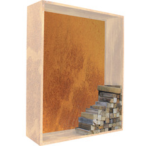 Dekoratives Wandpaneel mit Holzstapel-Design