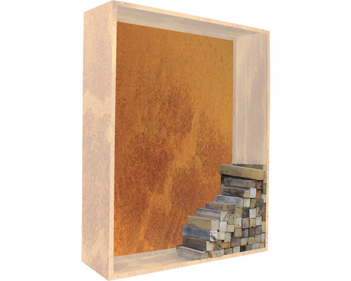 Dekoratives Wandpaneel mit Holzstapel-Design