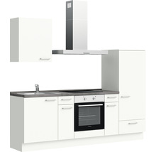 nobilia elements Küchenzeile mit Geräten Urban 240 cm alpinweiss matt vormontiert Variante rechts 4004539037038