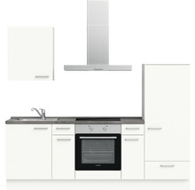 nobilia elements Küchenzeile mit Geräten Urban 240 cm alpinweiss matt vormontiert Variante rechts 4004539037038