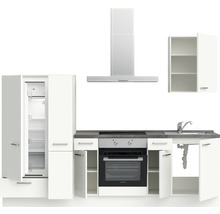 nobilia elements Küchenzeile mit Geräten Urban 270 cm alpinweiss matt vormontiert Variante links 4004539037151