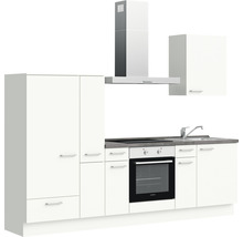 nobilia elements Küchenzeile mit Geräten Urban 270 cm alpinweiss matt vormontiert Variante links 4004539037151