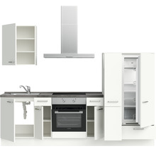 nobilia elements Küchenzeile mit Geräten Urban 270 cm alpinweiss matt vormontiert Variante rechts 4004539037113