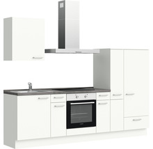 nobilia elements Küchenzeile mit Geräten Urban 270 cm alpinweiss matt vormontiert Variante rechts 4004539037113