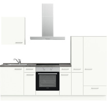 nobilia elements Küchenzeile mit Geräten Urban 270 cm alpinweiss matt vormontiert Variante rechts 4004539037113