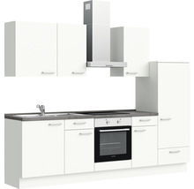 nobilia elements Küchenzeile ohne Geräte Urban 270 cm alpinweiss matt vormontiert Variante rechts 4004539037182