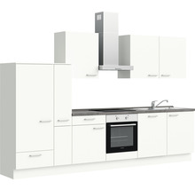 nobilia elements Küchenzeile mit Geräten Urban 330 cm alpinweiss matt vormontiert Variante links 4004539037632