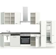 nobilia elements Küchenzeile mit Geräten Urban 330 cm alpinweiss matt vormontiert Variante rechts 4004539037595