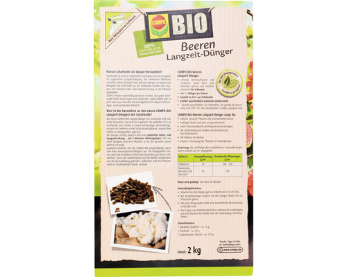 COMPO BIO Beerendünger Langzeitdünger Produktverpackung
