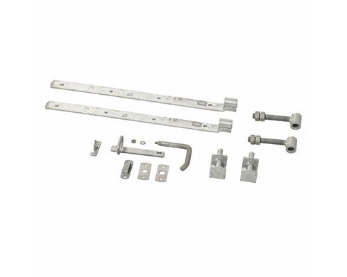 Gartentürbeschlag-Set mit Riegel, Bändern und Zubehör