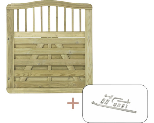 Holztor mit Torbeschlag-Set