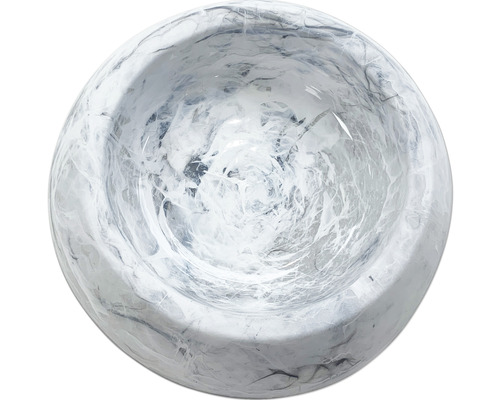 Runde Waschschüssel aus Kunststein mit Marmoroptik