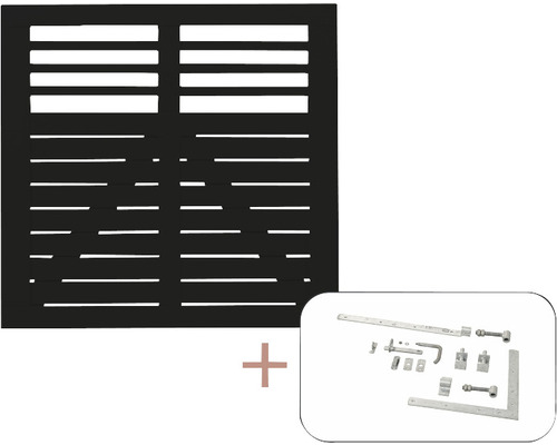 Sichtschutzelement mit Montagezubehör