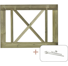 Holzgartentor mit Beschlägen