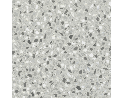 Nahaufnahme einer Terrazzo-Bodenfliese mit Steinsplittern